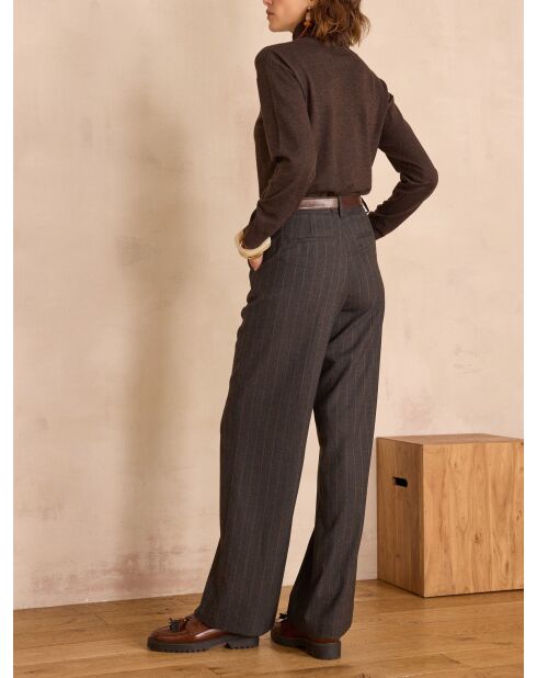 Pantalon Ferguson rayé anthracite