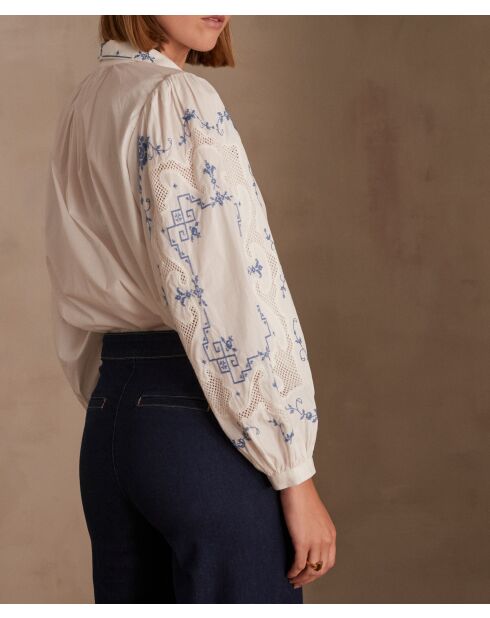 Blouse Clémentine broderie écrue