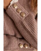 Jersey de punto Capucine rosa oscuro