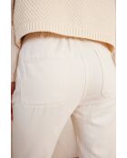 Mateo cremefarbene, überfärbte Hose