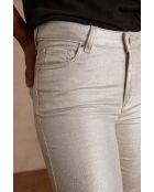 Foil Louisy zilveren cropped broek