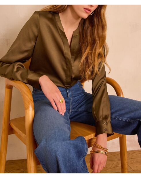 Blouse Marie uni kaki