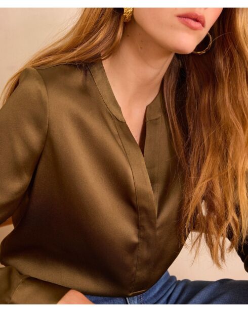 Blouse Marie uni kaki