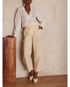 Pantaloni Bastien in lino naturale