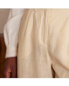 Pantaloni Bastien in lino naturale