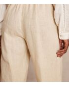 Pantaloni Bastien in lino naturale