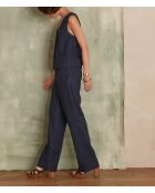 Pantalon Layla rayé encre