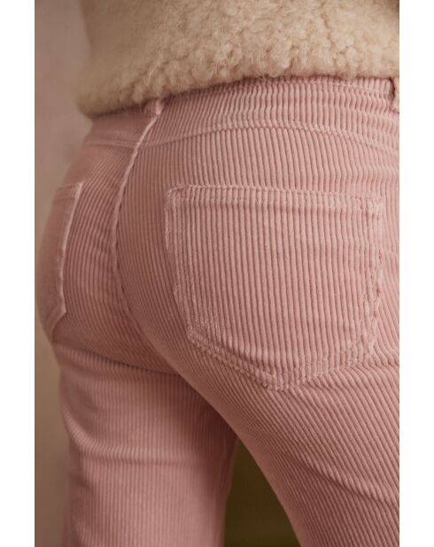 Lichtpaarse Gaby fluwelen broek