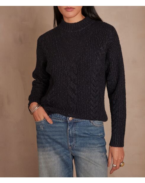 Marineblauer Cajou-Strickpullover