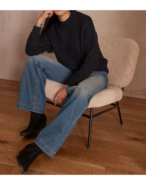 Marineblauer Cajou-Strickpullover