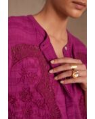 Blouse brodée Bali fuchsia clair