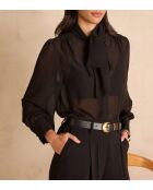 Blusa lavallière negra Spirit