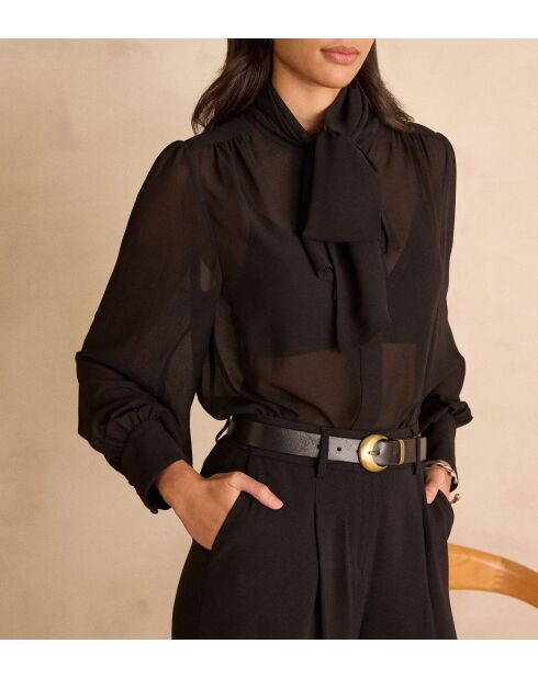 Blouse Spirit lavallière noire