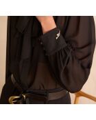 Blusa lavallière negra Spirit