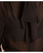 Blusa lavallière negra Spirit