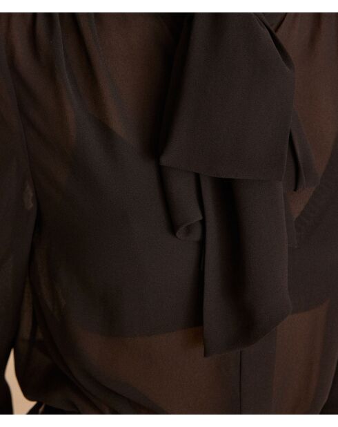 Blouse Spirit lavallière noire