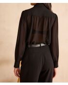 Blusa lavallière negra Spirit