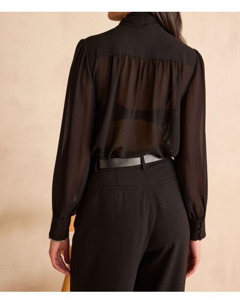 Blouse Spirit lavallière noire
