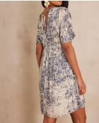 Blauwe jurk met print Rosalia