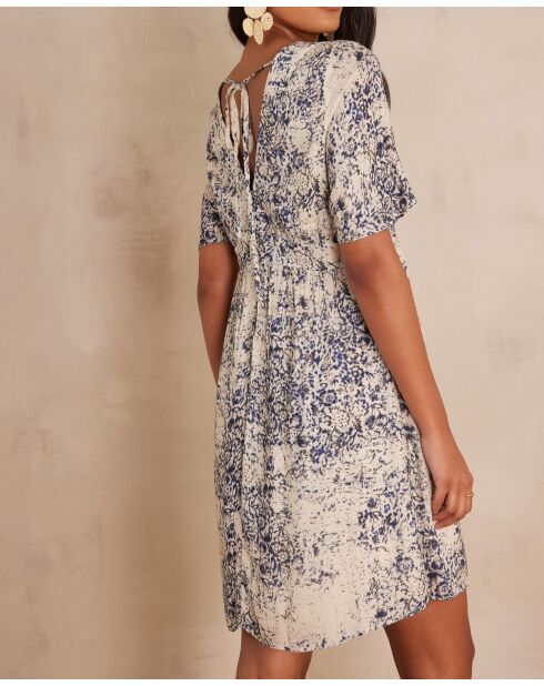 Blauwe jurk met print Rosalia