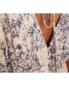 Blauwe jurk met print Rosalia