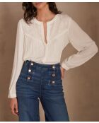Schlichte weiße Bluse Bertille