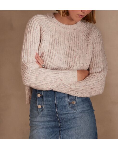 Cremefarbener Strickpullover Chirley