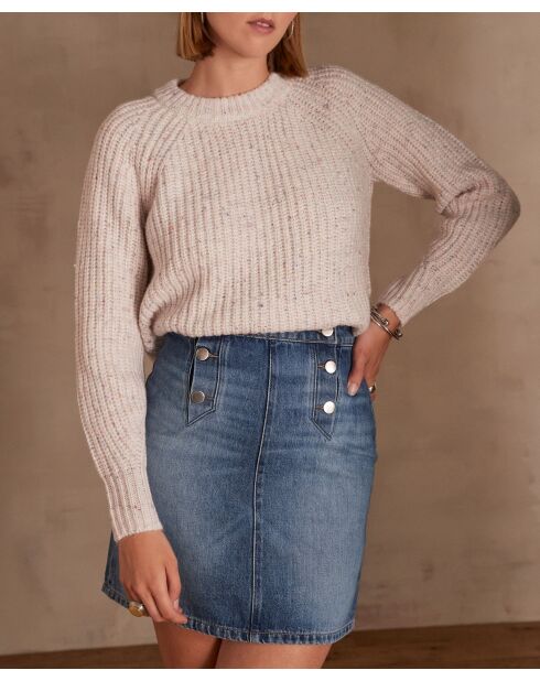 Cremefarbener Strickpullover Chirley