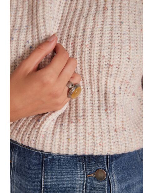 Cremefarbener Strickpullover Chirley