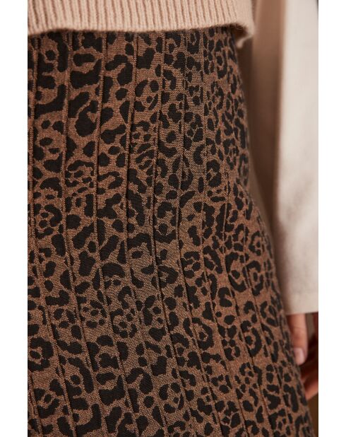 Jupe Eva léopard camel