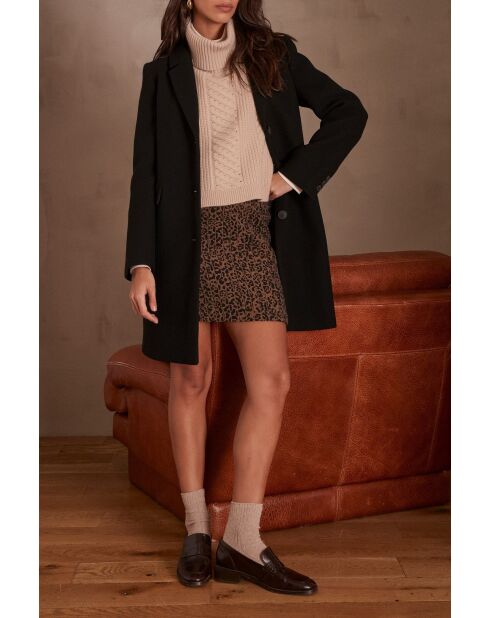 Jupe Eva léopard camel