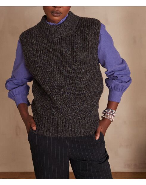 Anthrazitfarbener Strickpullover Cesario