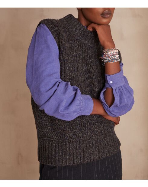 Anthrazitfarbener Strickpullover Cesario