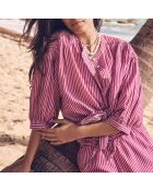 Unwiderstehliche lila gestreifte Bluse