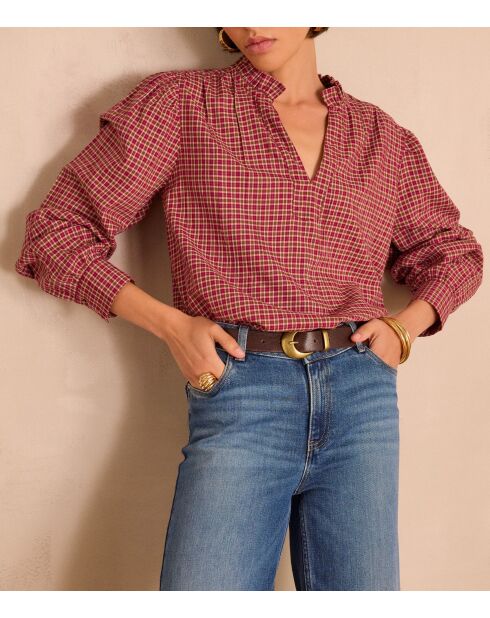 Geruite blouse met kruisbes van Beth
