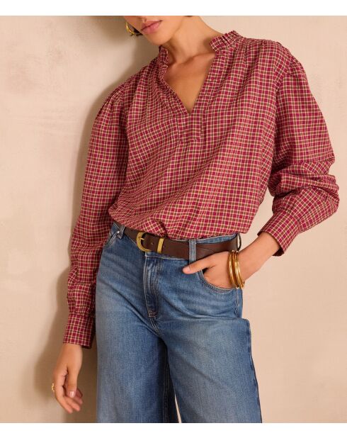 Geruite blouse met kruisbes van Beth