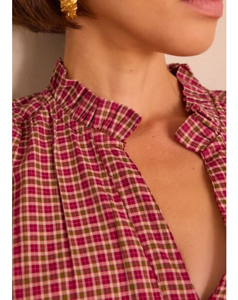 Geruite blouse met kruisbes van Beth