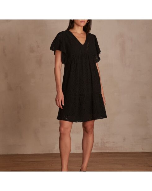 Schwarzes besticktes Gediva Kleid