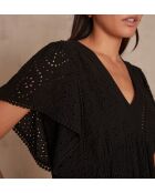 Schwarzes besticktes Gediva Kleid