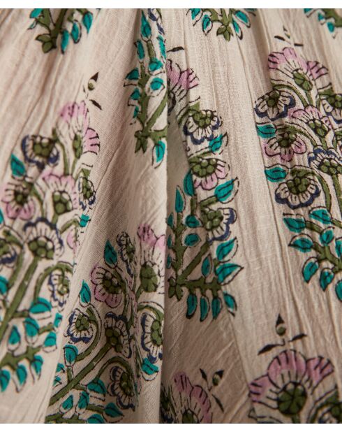 Weißes bedrucktes Kleid Albana
