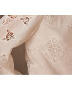 Ecrufarbene Stickbluse Palma
