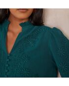 Blusa verde ricamata Malia English