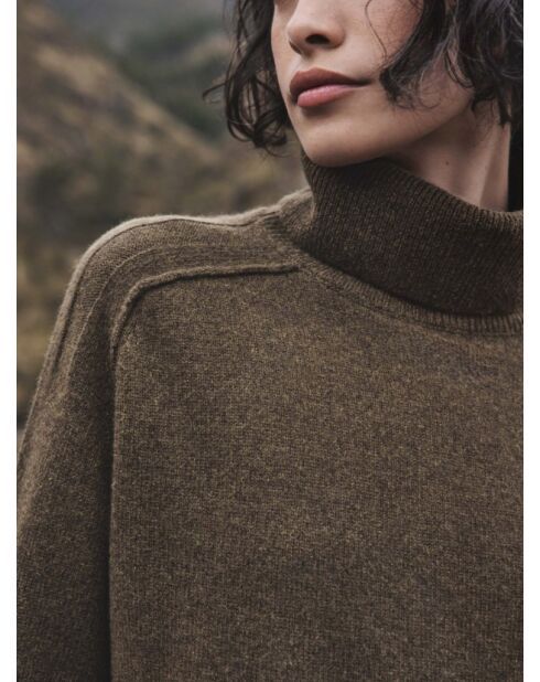 Olivgrüner Strickpullover von Célestin