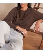 Dunkelbrauner Pullover Ary bis