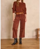 Pantalon Selyna en velours roux