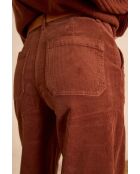 Pantalon Selyna en velours roux