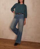 Bestickte Petrolbluse Barbara