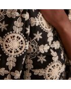 Margaret schwarzes besticktes Kleid