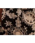Margaret schwarzes besticktes Kleid