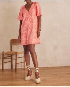 Oranje jurk met print Roma